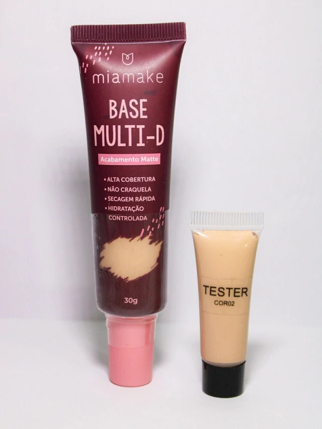 Base Líquida Matte Alta Cobertura Multi-d Mia Make 30g