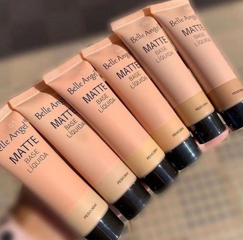 Base Líquida Matte de Alta Cobertura Belle Angel 30g