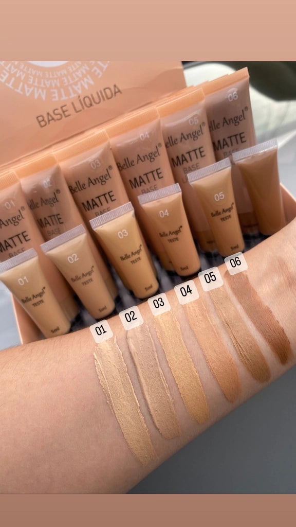 Base Líquida Matte de Alta Cobertura Belle Angel 30g