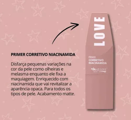 Primer Corretivo Niacinamida Max Love - uniformiza e camufla 30 ml