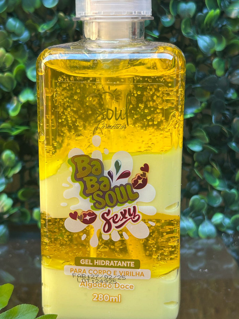 Gel Hidratante de Algodão Doce para o Corpo e Virilha Soul Cosméticos 280ml