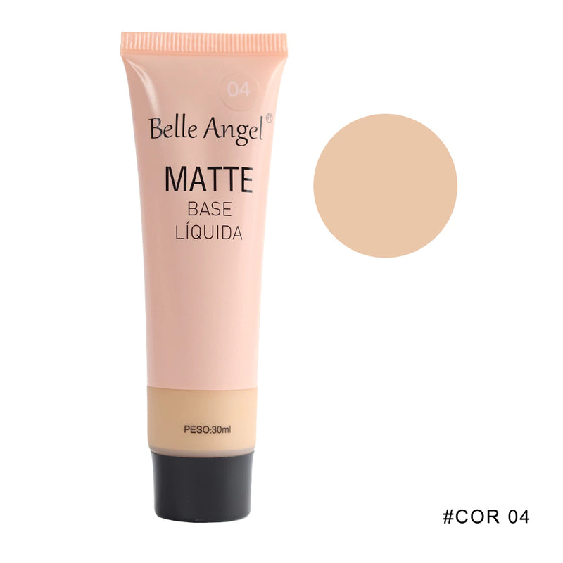 Base Líquida Matte de Alta Cobertura Belle Angel 30g