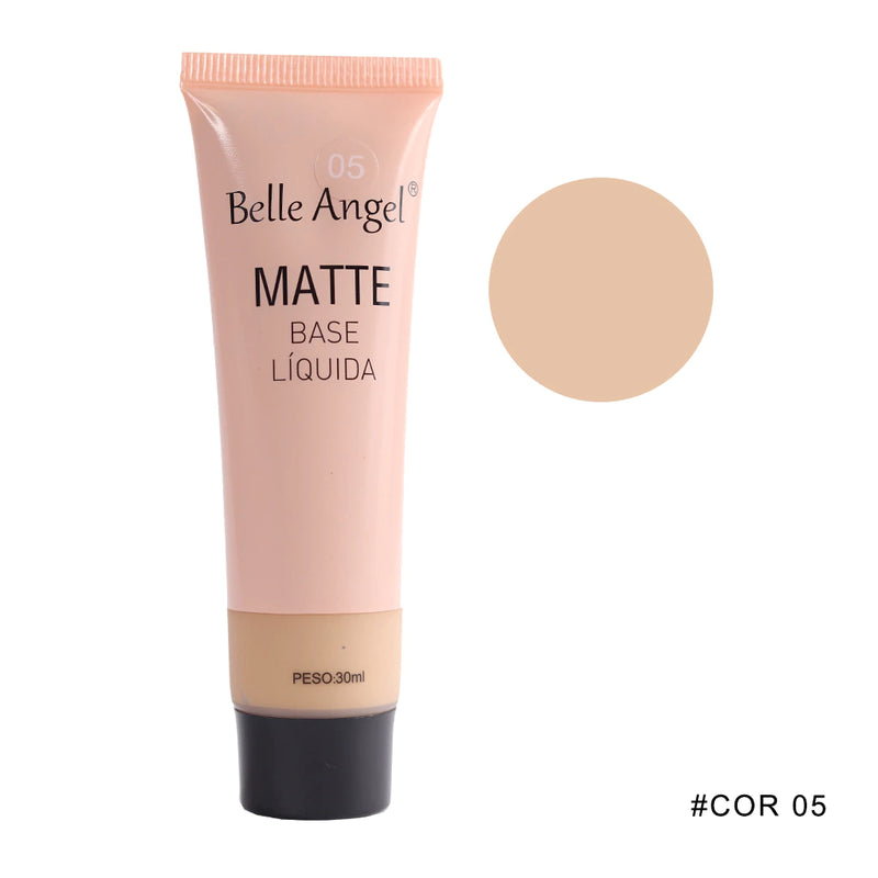 Base Líquida Matte de Alta Cobertura Belle Angel 30g
