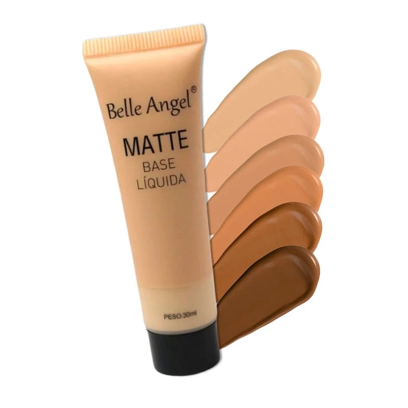 Base Líquida Matte de Alta Cobertura Belle Angel 30g