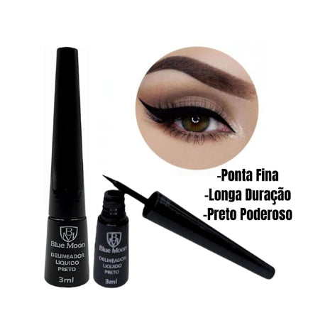 Delineador Líquido Preto - Blue Moon 3ml