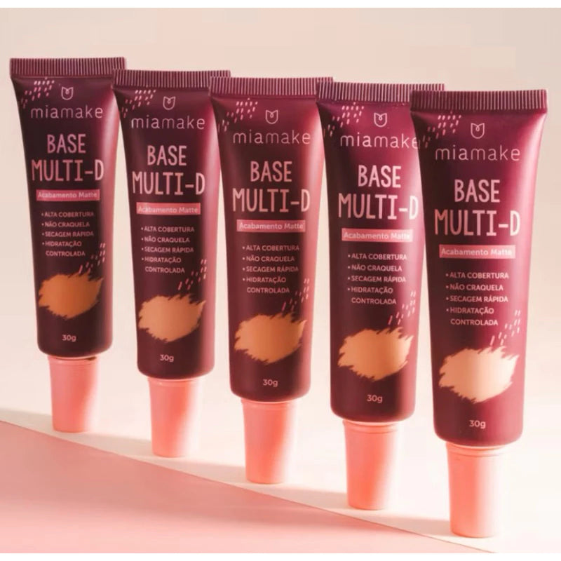 Base Líquida Matte Alta Cobertura Multi-d Mia Make 30g